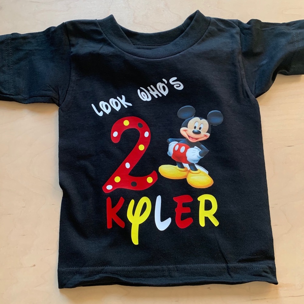 Mickey Mouse Birthday Shirts Customized